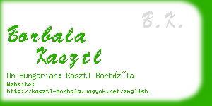 borbala kasztl business card